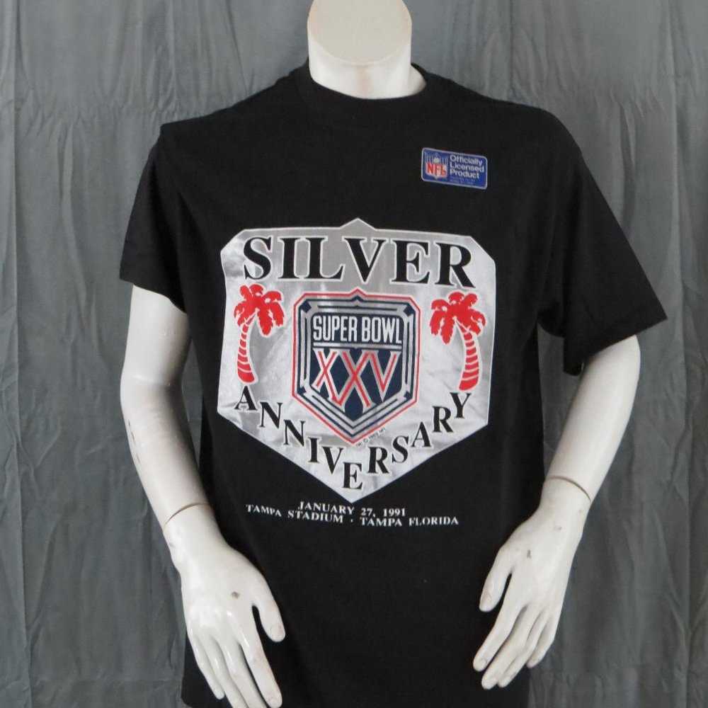 Superbowl 25 Shirt (VTG) - Silver Anniversary by Trench - Men's XL - NWT